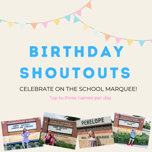 Birthday Shout Outs - May